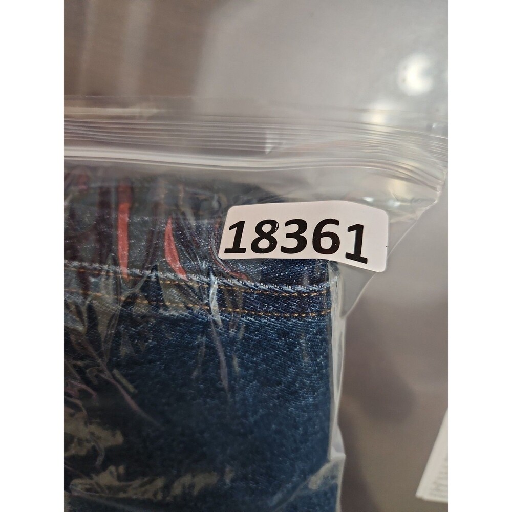 Old Navy Slouchy Wide-Leg Jeans Womens 12 Blue Dark Wash Button Fly NEW - Picture 12 of 12